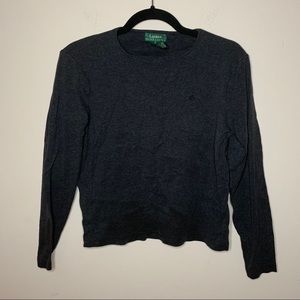Lauren Ralph Lauren Gray Crewneck Long Sleeve